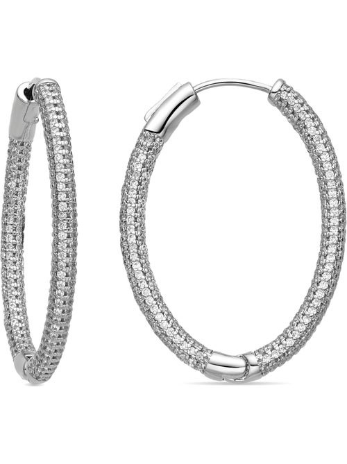 Boucles d'oreilles Luxenter avec - finition argentée - Libub - Kiabi