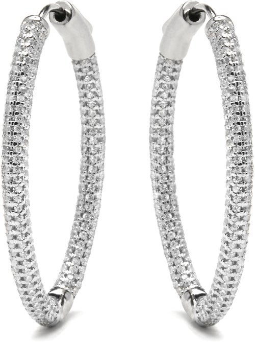 Boucles d'oreilles Luxenter avec - finition argentée - Libub - Kiabi