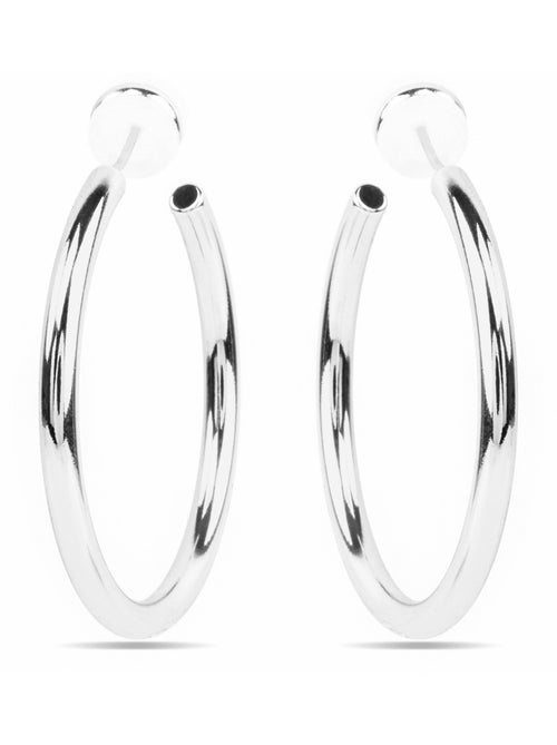 Boucles d'oreilles Luxenter avec - finition argentée - Polur - Kiabi