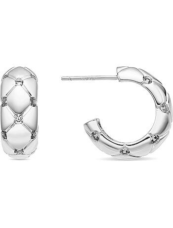 Boucles d'oreilles Luxenter avec - finition argentée - Rakhon