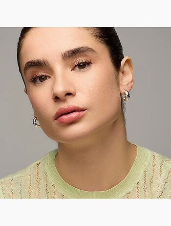 Boucles d'oreilles Luxenter avec - finition argentée - Rakhon