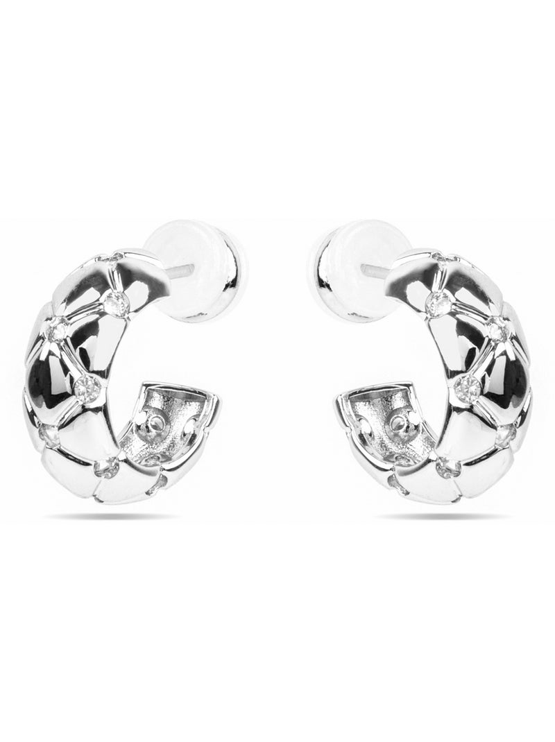 Boucles d'oreilles Luxenter avec - finition argentée - Rakhon Argent - Kiabi