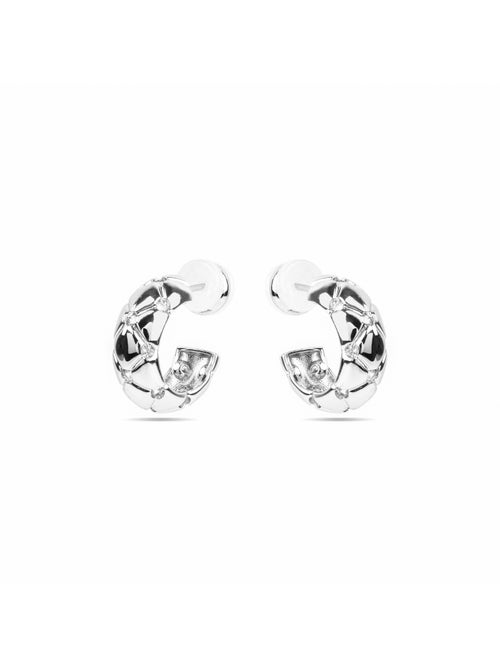Boucles d'oreilles Luxenter avec - finition argentée - Rakhon - Kiabi