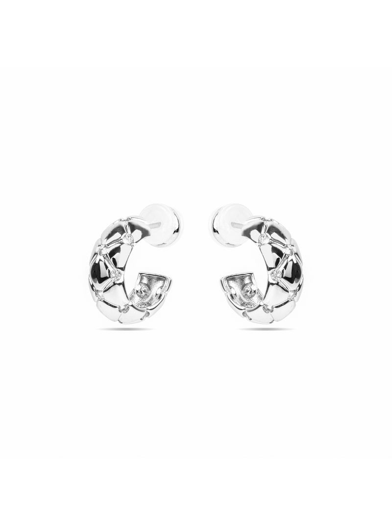Boucles d'oreilles Luxenter avec - finition argentée - Rakhon Gris - Kiabi
