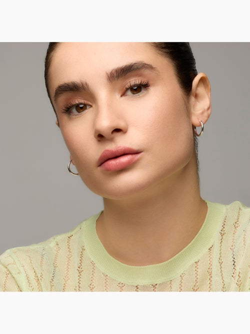 Boucles d'oreilles Luxenter avec - finition argentée - Thibu - Kiabi