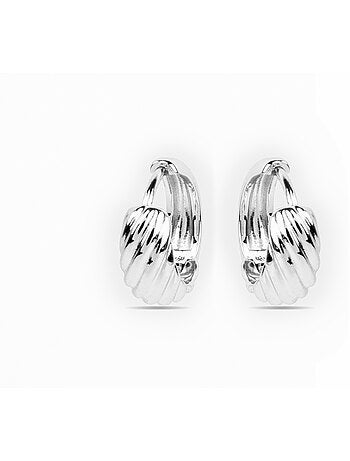Boucles d'oreilles Luxenter avec - finition argentée - Usma