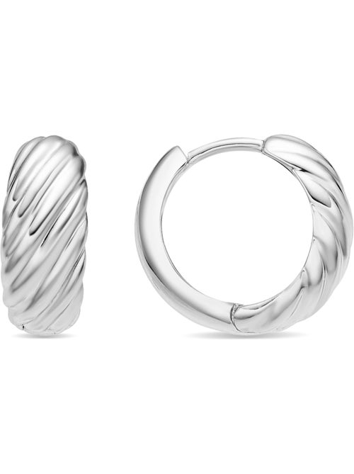 Boucles d'oreilles Luxenter avec - finition argentée - Usma - Kiabi