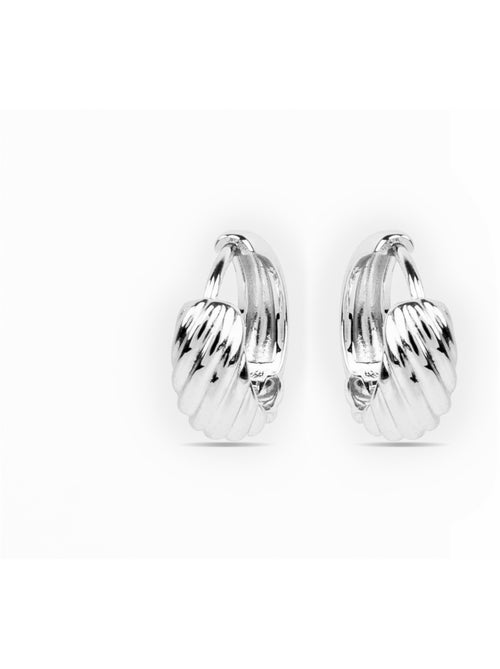 Boucles d'oreilles Luxenter avec - finition argentée - Usma - Kiabi