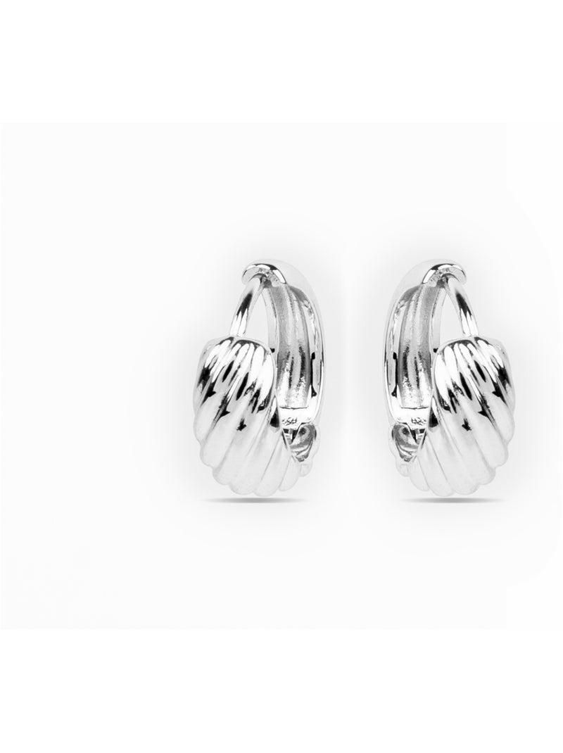 Boucles d'oreilles Luxenter avec - finition argentée - Usma Gris - Kiabi