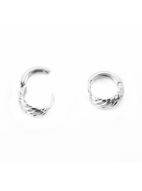 Boucles d'oreilles Luxenter avec - finition argentée - Usma - Kiabi