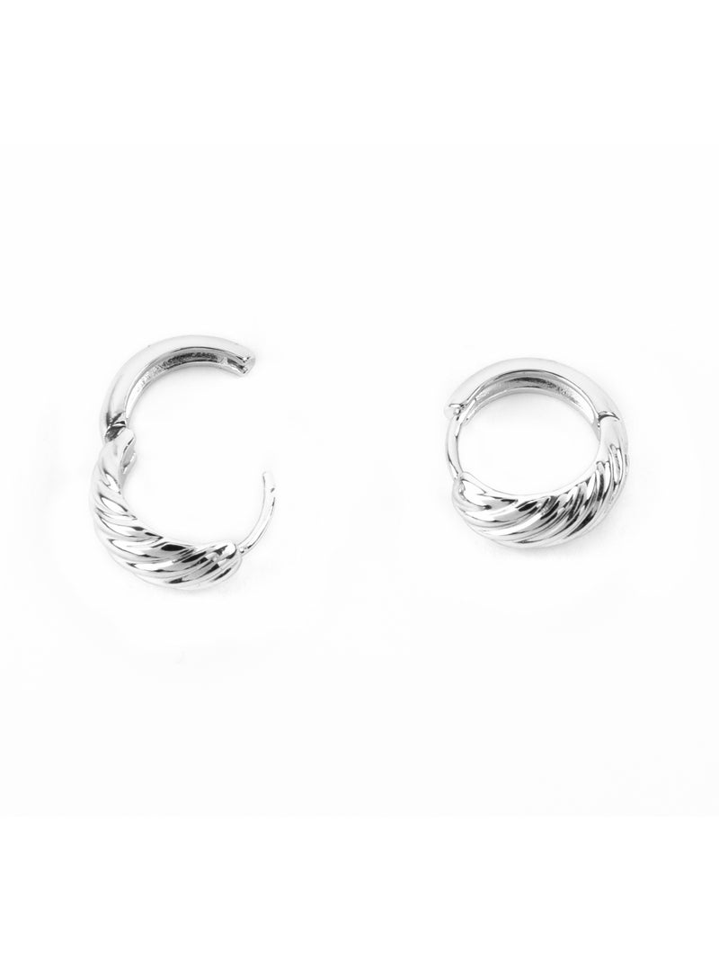 Boucles d'oreilles Luxenter avec - finition argentée - Usma Gris - Kiabi