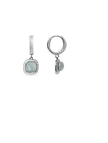 Boucles d'oreilles Luxenter avec cristal bleu rhodié - Liw
