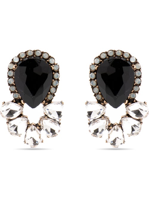 Boucles d'oreilles Luxenter avec cristal multicolore finition or 18k - Likore - Kiabi