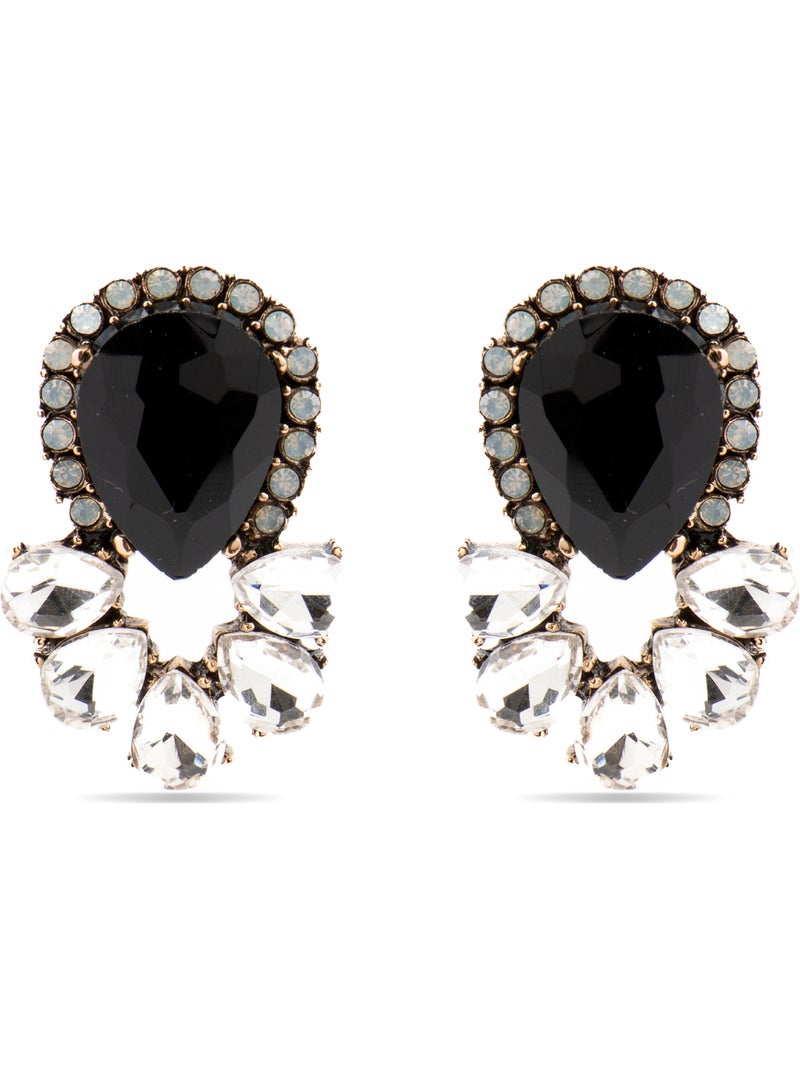 Boucles d'oreilles Luxenter avec cristal multicolore finition or 18k - Likore Multicolore - Kiabi