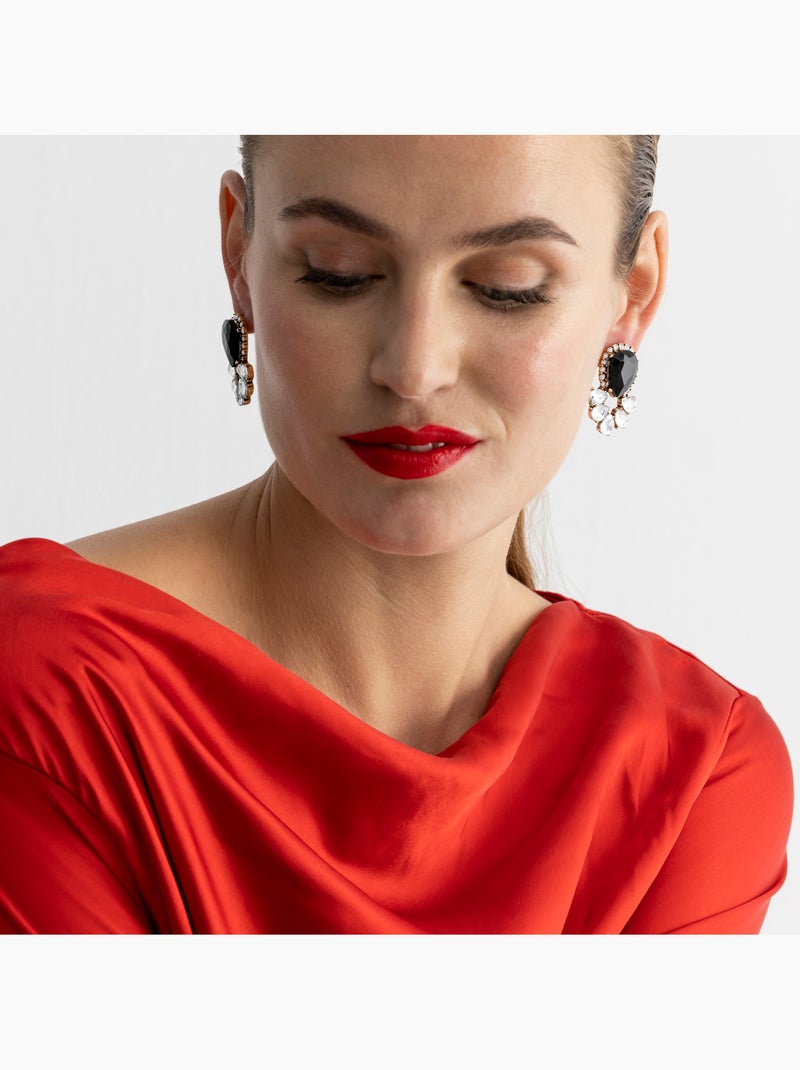 Boucles d'oreilles Luxenter avec cristal multicolore finition or 18k - Likore Multicolore - Kiabi