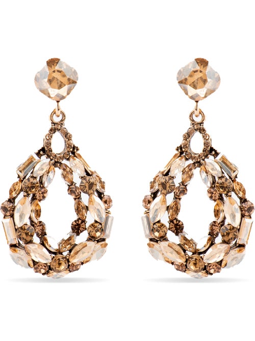 Boucles d'oreilles Luxenter avec cristal multicolore finition or 18k - Liodas - Kiabi