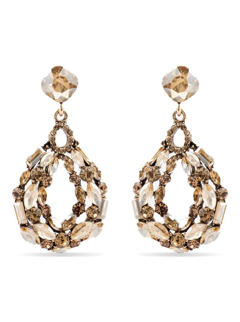 Boucles d'oreilles Luxenter avec cristal multicolore finition or 18k - Liodas Multicolore - Kiabi