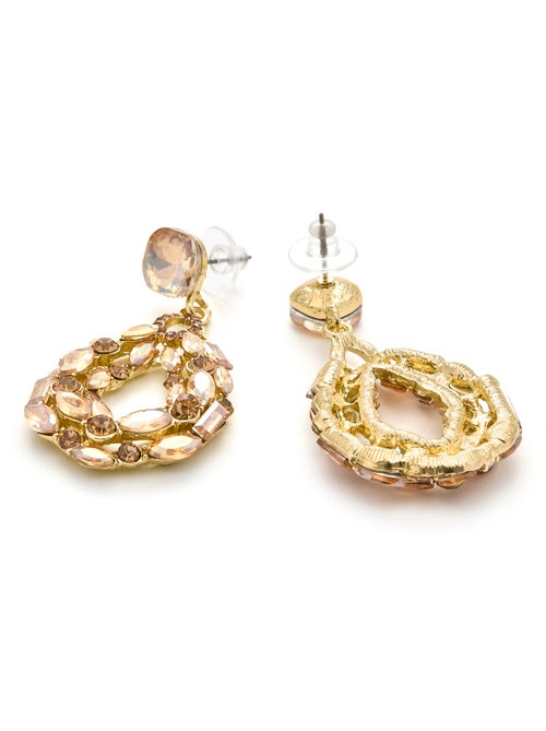 Boucles d'oreilles Luxenter avec cristal multicolore finition or 18k - Liodas - Kiabi