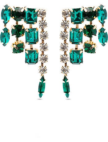 Boucles d'oreilles Luxenter avec cristal multicolore finition or 18k - Ordfi