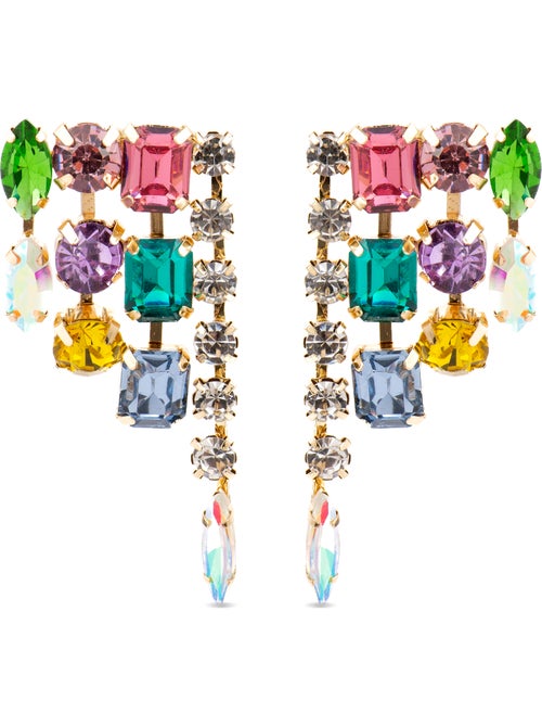 Boucles d'oreilles Luxenter avec cristal multicolore finition or 18k - Shamwa - Kiabi