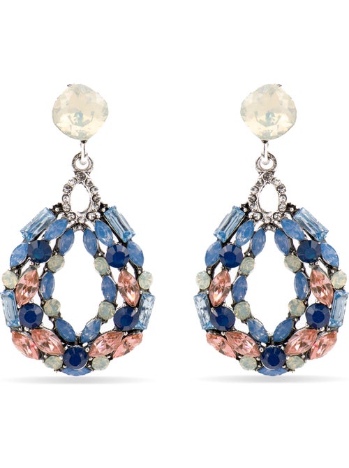 Boucles d'oreilles Luxenter avec cristaux multicolores finition argentée - Liodas - Kiabi