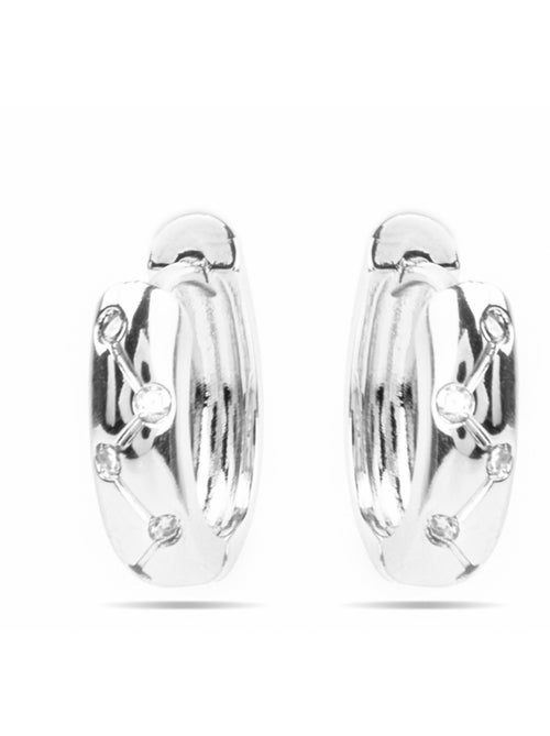 Boucles d'oreilles Luxenter avec finition argent - Gruk - Kiabi