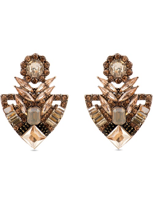 Boucles d'oreilles Luxenter avec finition et plaqué or 18k Cristal multicolore - Gothka - Kiabi