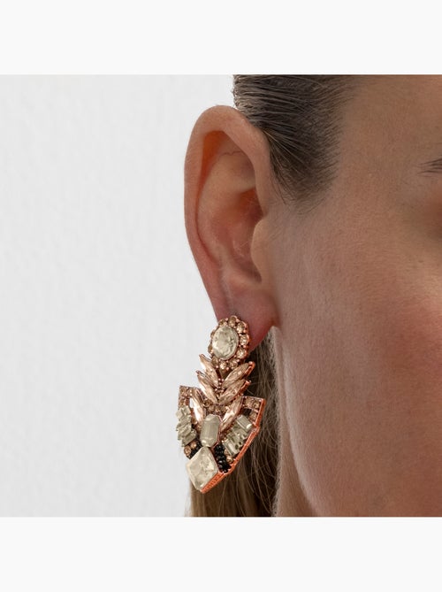 Boucles d'oreilles Luxenter avec finition et plaqué or 18k Cristal multicolore - Gothka - Kiabi