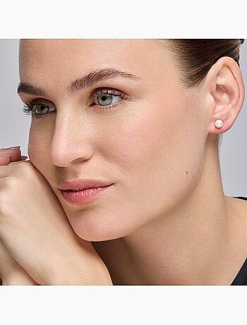 Boucles d'oreilles Luxenter avec Onyx et Quartz Hydrothermal finition argentée - Foris