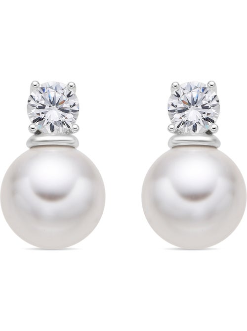 Boucles d'oreilles Luxenter avec perle blanche et finition argentée - Etalor - Kiabi Boucles d'oreilles Luxenter avec perle blanche et finition argentée - Etalor - Kiabi
