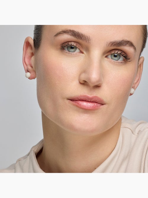 Boucles d'oreilles Luxenter avec perle blanche finition argentée - Wasai - Kiabi