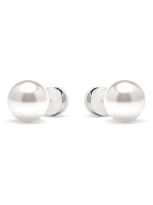 Boucles d'oreilles Luxenter avec perle blanche finition argentée - Wasai - Kiabi
