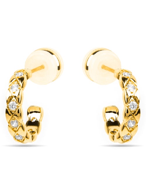 Boucles d'oreilles Luxenter avec zircon brillant en finition or 18k - Efla - Kiabi Boucles d'oreilles Luxenter avec zircon brillant en finition or 18k - Efla - Kiabi