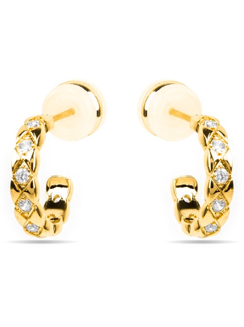 Boucles d'oreilles Luxenter avec zircon brillant en finition or 18k - Efla - Kiabi