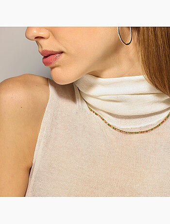 Boucles d'oreilles Luxenter avec zircon brillant en finition or 18k - Macare
