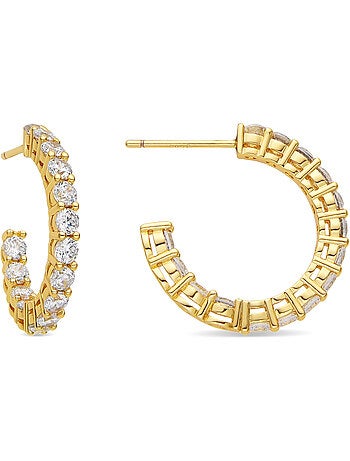 Boucles d'oreilles Luxenter avec zircon brillant et plaqué or 18k - Chenfa