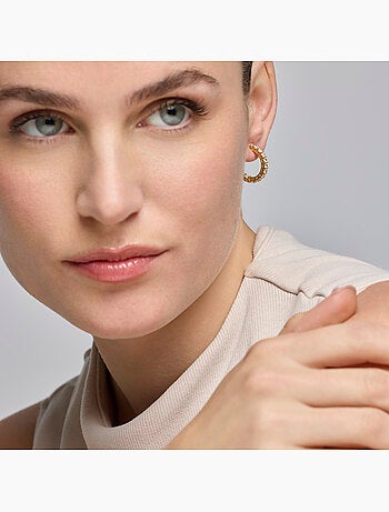 Boucles d'oreilles Luxenter avec zircon brillant et plaqué or 18k - Chenfa