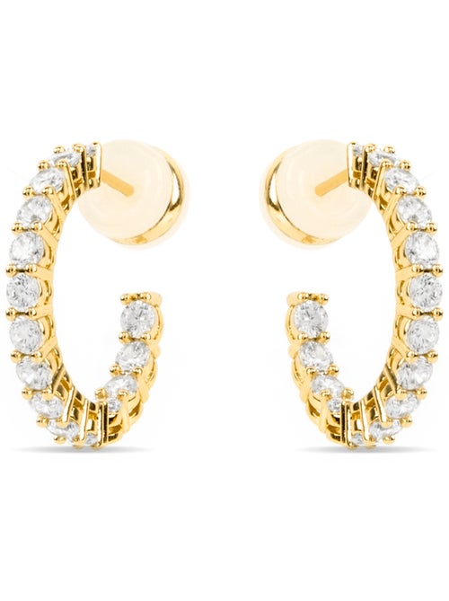 Boucles d'oreilles Luxenter avec zircon brillant et plaqué or 18k - Chenfa - Kiabi