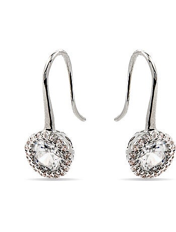 Boucles d'oreilles Luxenter avec zircone brillante, finition argent - Tisab
