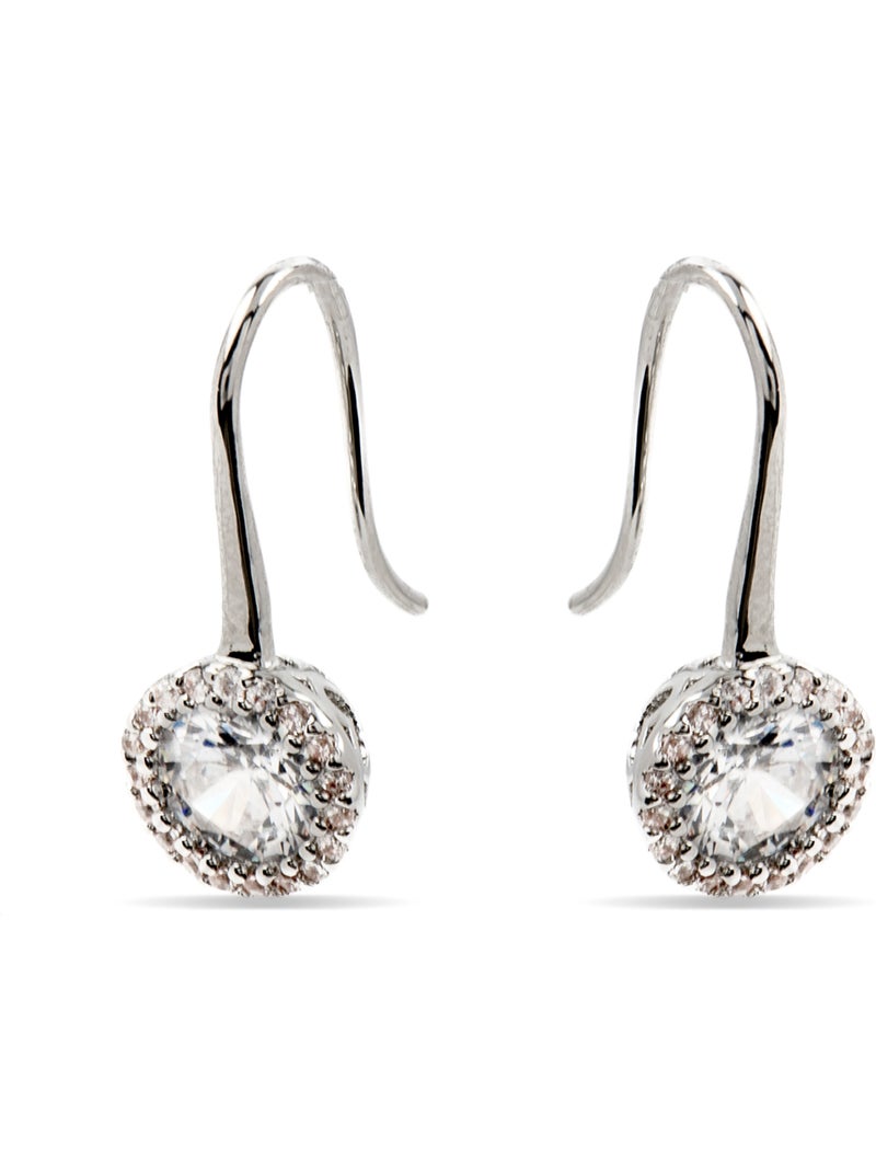Boucles d'oreilles Luxenter avec zircone brillante, finition argent - Tisab Argent - Kiabi