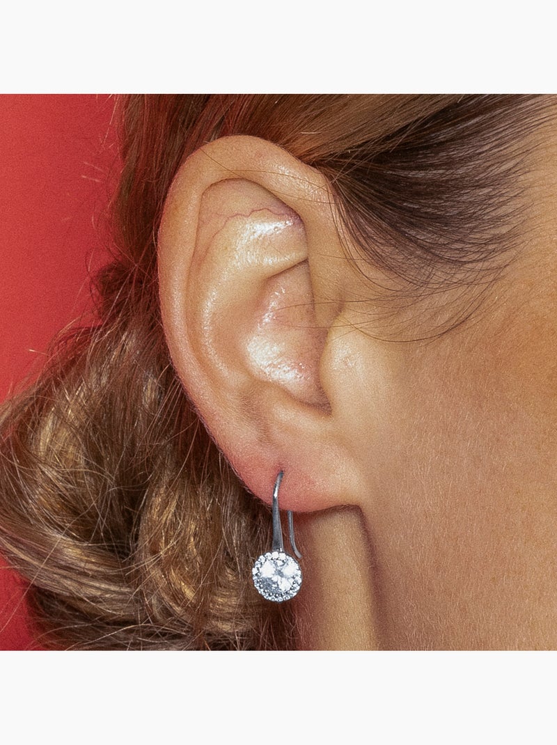 Boucles d'oreilles Luxenter avec zircone brillante, finition argent - Tisab Argent - Kiabi