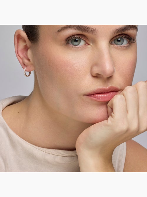 Boucles d'oreilles Luxenter avec zircone brillante, finition argentée - Leosba - Kiabi