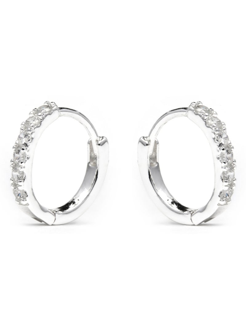 Boucles d'oreilles Luxenter avec zircone brillante, finition argentée - Leosba Argent - Kiabi