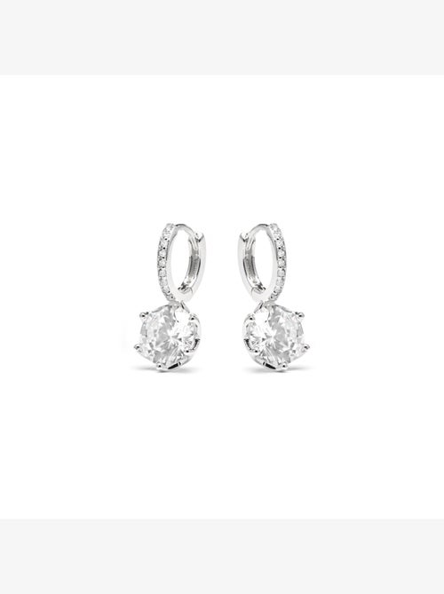 Boucles d'oreilles Luxenter avec zircone brillante, finition argentée - Musban - Kiabi