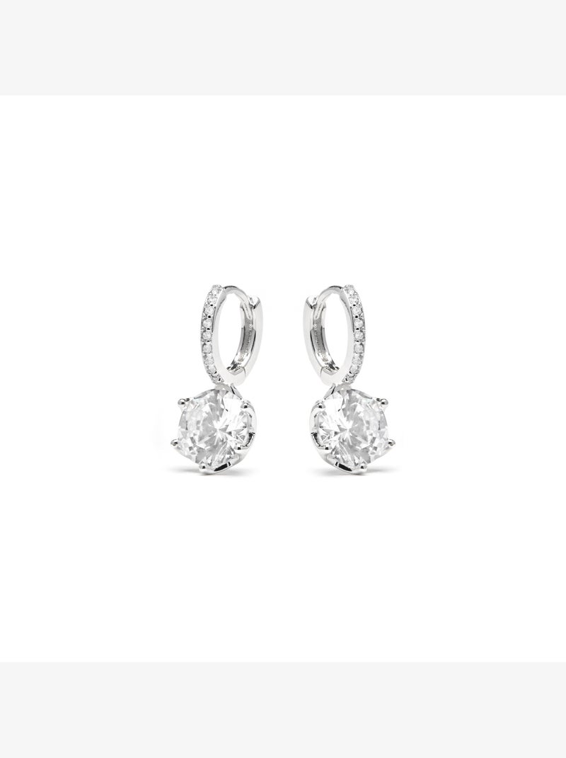 Boucles d'oreilles Luxenter avec zircone brillante, finition argentée - Musban Argent - Kiabi