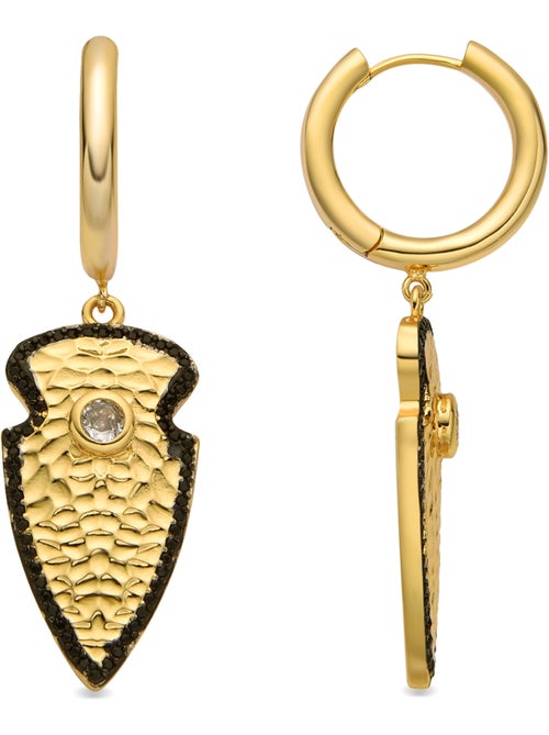 Boucles d'oreilles Luxenter avec zircone brillante, finition or 18k - Otla - Kiabi