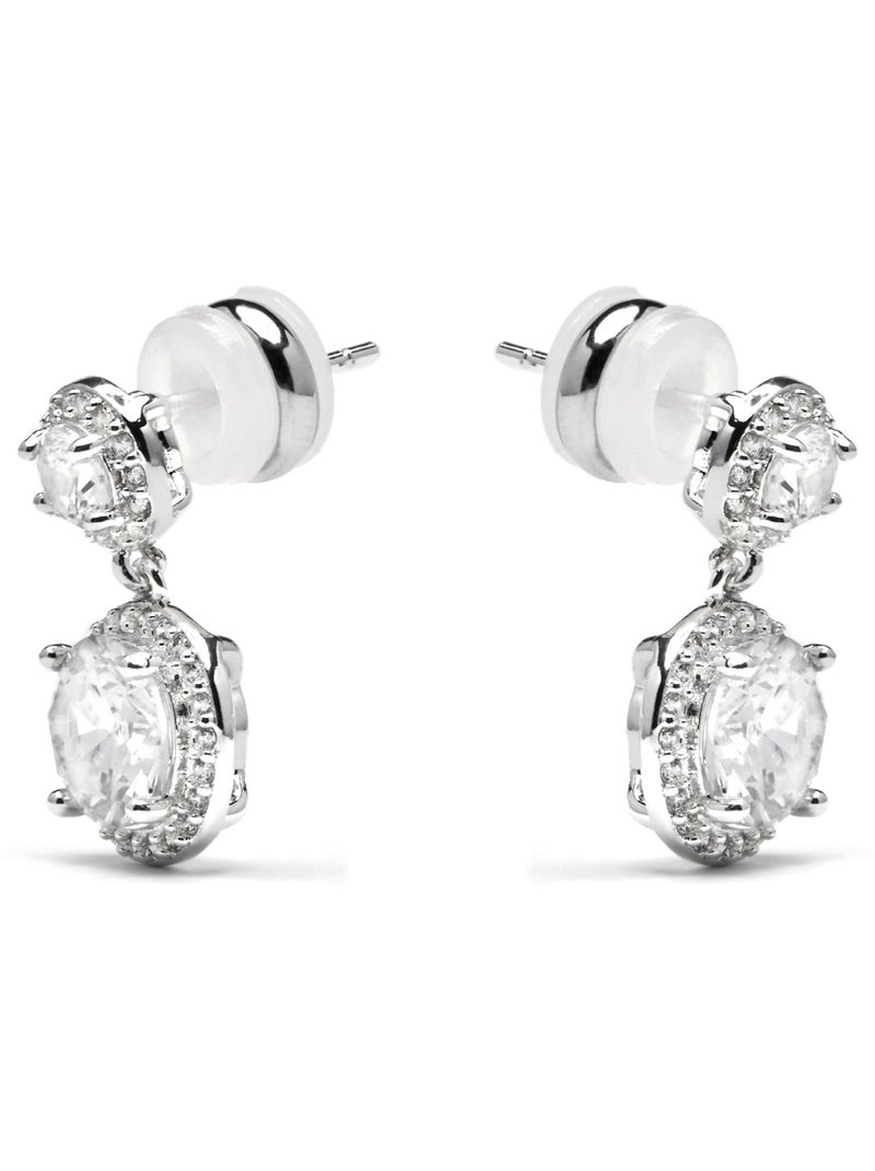 Boucles d'oreilles Luxenter avec Zirconia brillant - Anvoyra Blanc - Kiabi