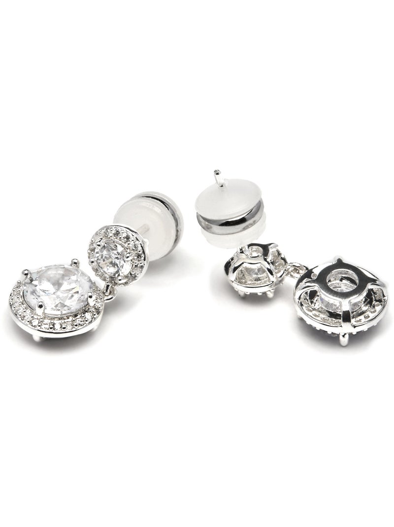 Boucles d'oreilles Luxenter avec Zirconia brillant - Anvoyra Blanc - Kiabi