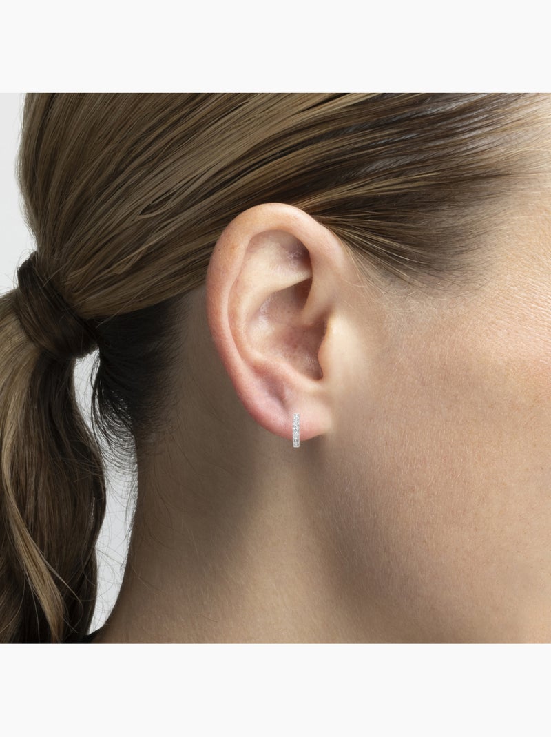 Boucles d'oreilles Luxenter avec Zirconia brillant - Ulgel Blanc - Kiabi