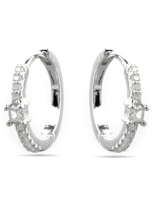 Boucles d'oreilles Luxenter avec Zirconia brillant finition argentée - Duia - Kiabi Boucles d'oreilles Luxenter avec Zirconia brillant finition argentée - Duia - Kiabi